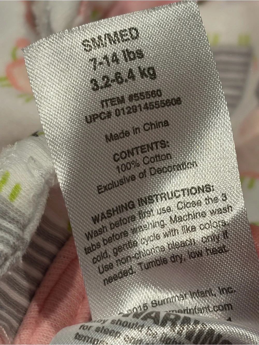 Set of two SwaddleMe sm/med easy Velcro swaddles